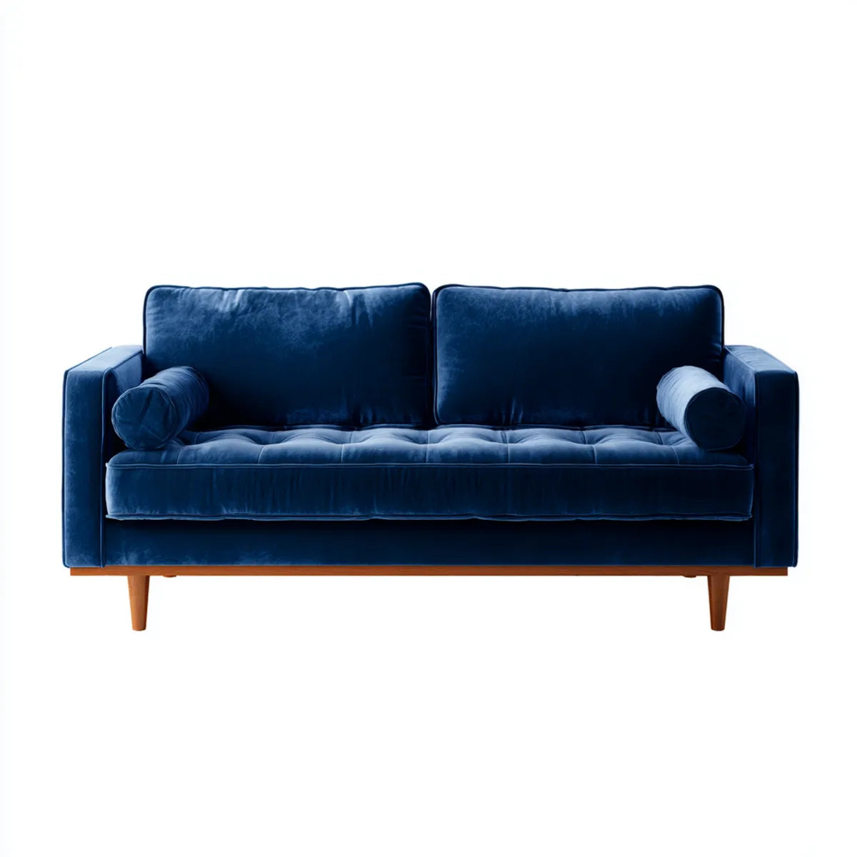 2-Sitzer Sofa Dunkelblau 180 x 85 x 85 cm Polyester-Samt Rechteckig